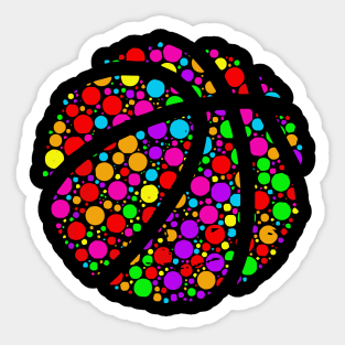 Dot day 2022 Colorful Basketball Boy International Dot Day Sticker